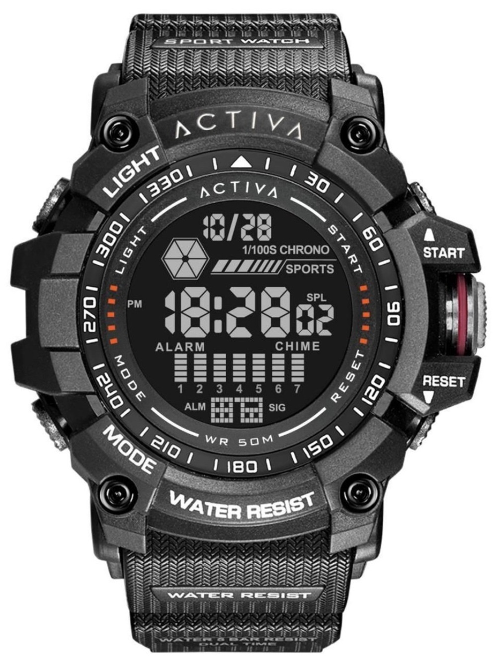 Invicta Black Digital Sport Watch with Red Accent